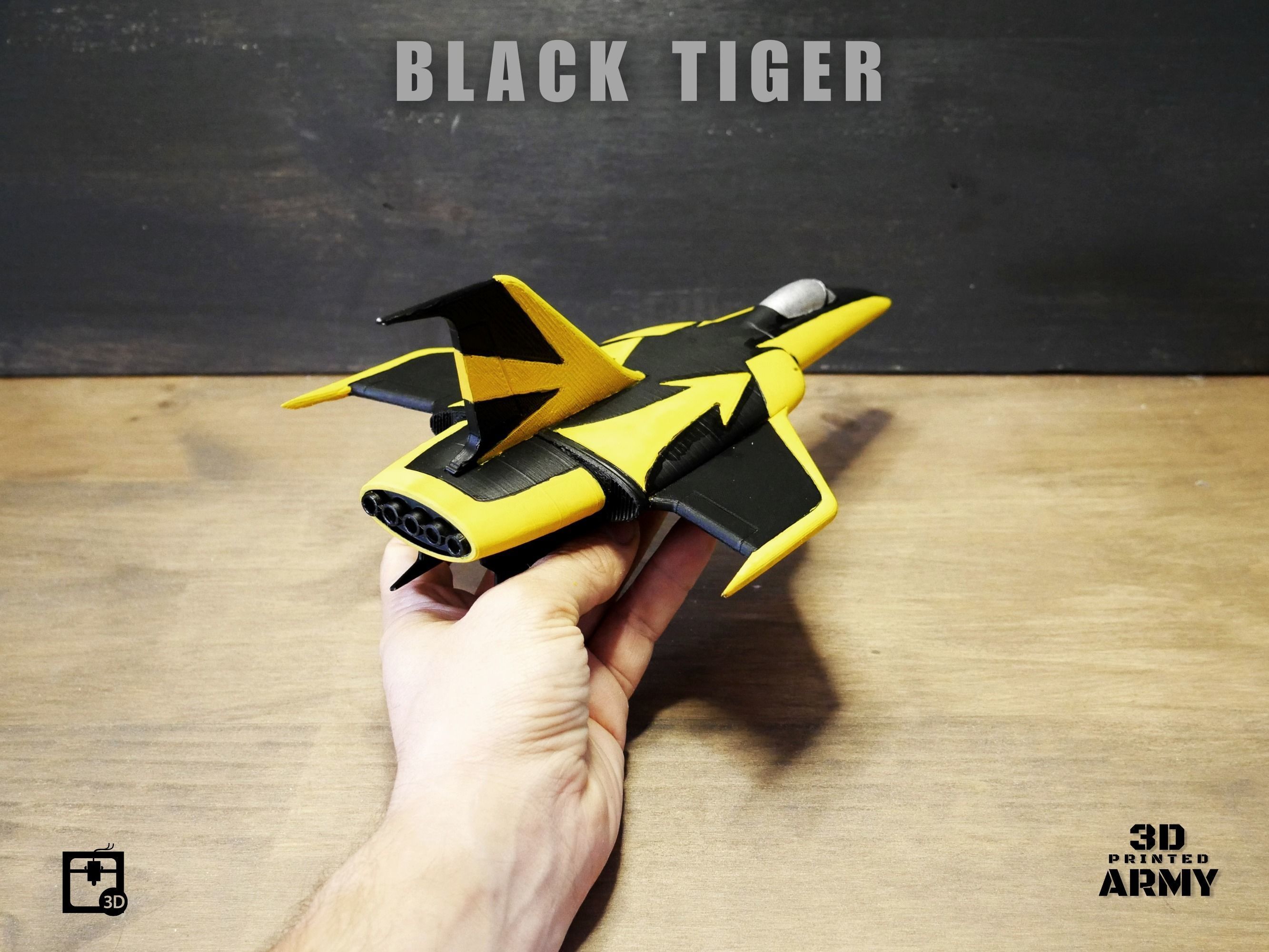 Cosmo Black Tiger  - Space battleship Yamato - STL files 3D print model_6