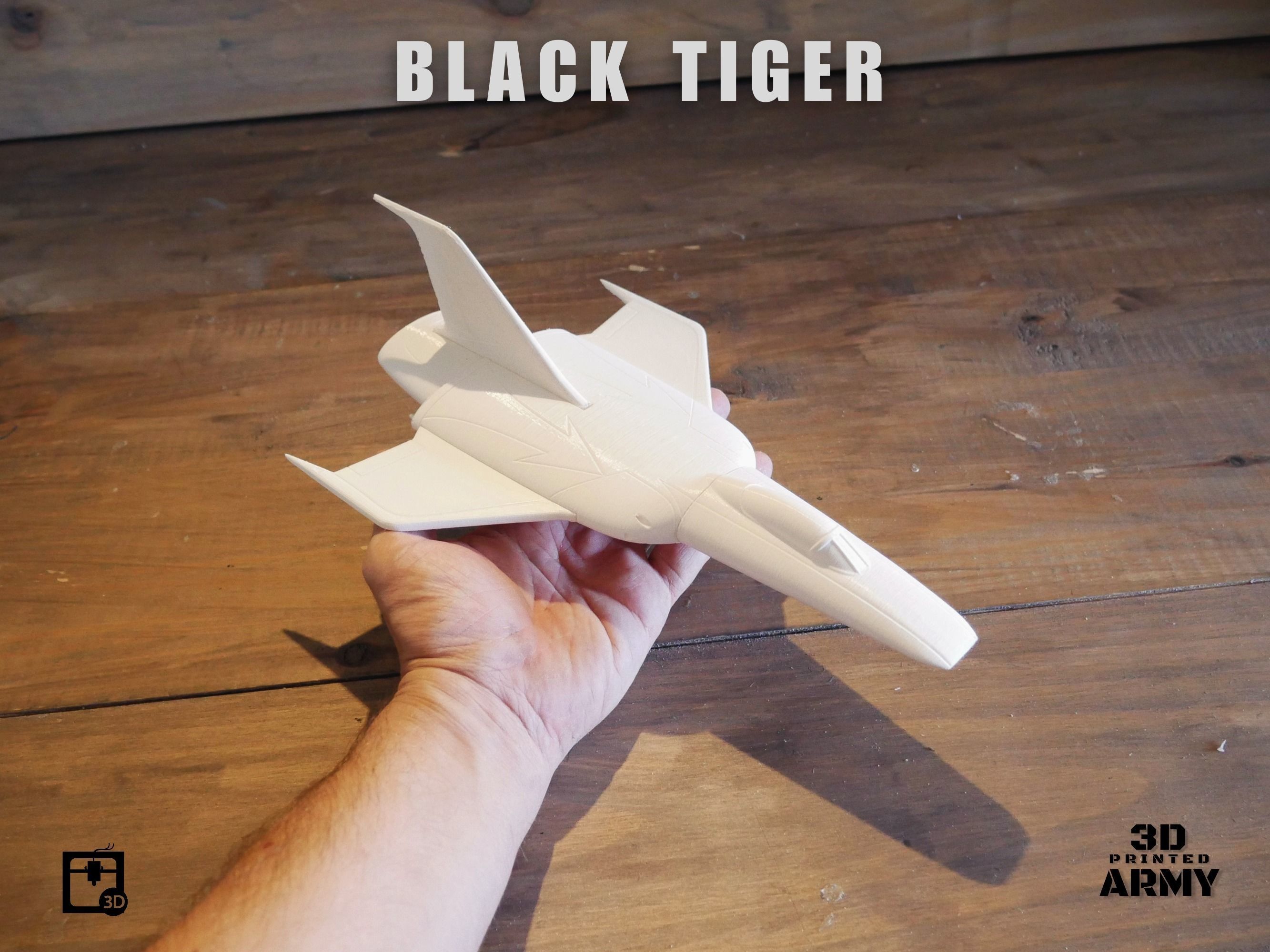 Cosmo Black Tiger  - Space battleship Yamato - STL files 3D print model_8