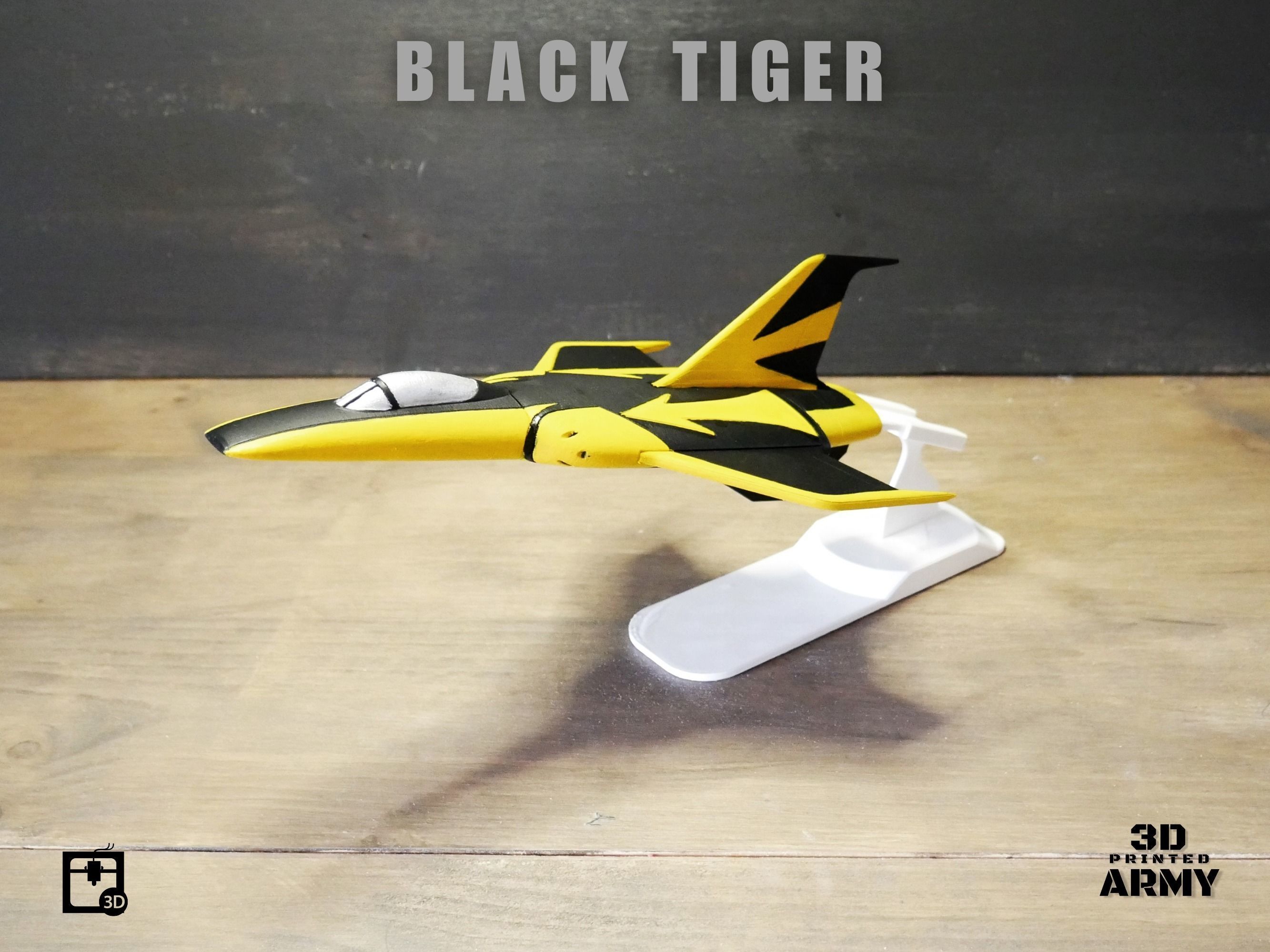 Cosmo Black Tiger  - Space battleship Yamato - STL files 3D print model_5