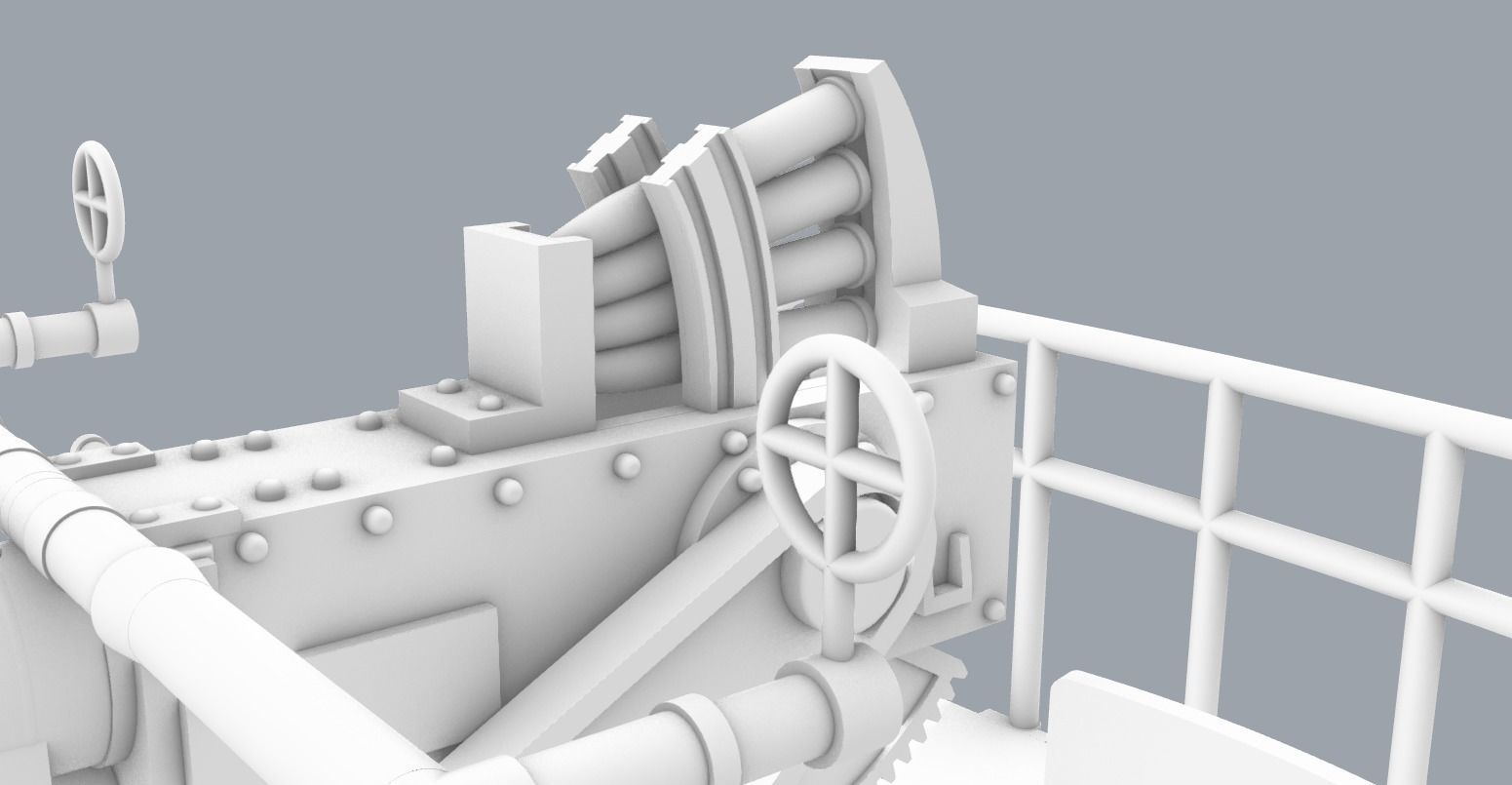 Historic Naval Weapons Set PM - 5 Weapon Models 3D print model_5