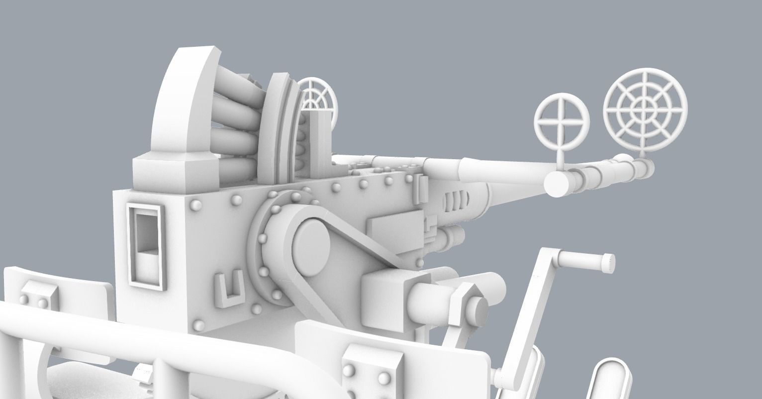 Historic Naval Weapons Set PM - 5 Weapon Models 3D print model_11