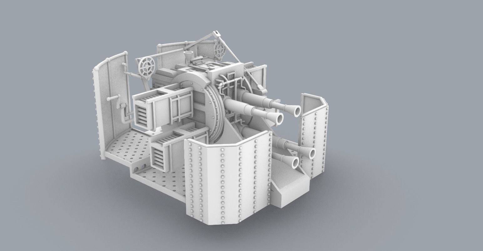 Historic Naval Weapons Set PM - 5 Weapon Models 3D print model_25