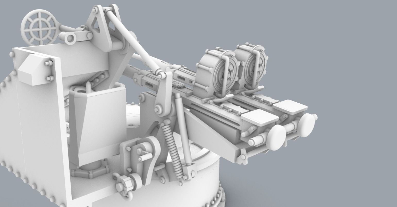 Historic Naval Weapons Set PM - 5 Weapon Models 3D print model_17