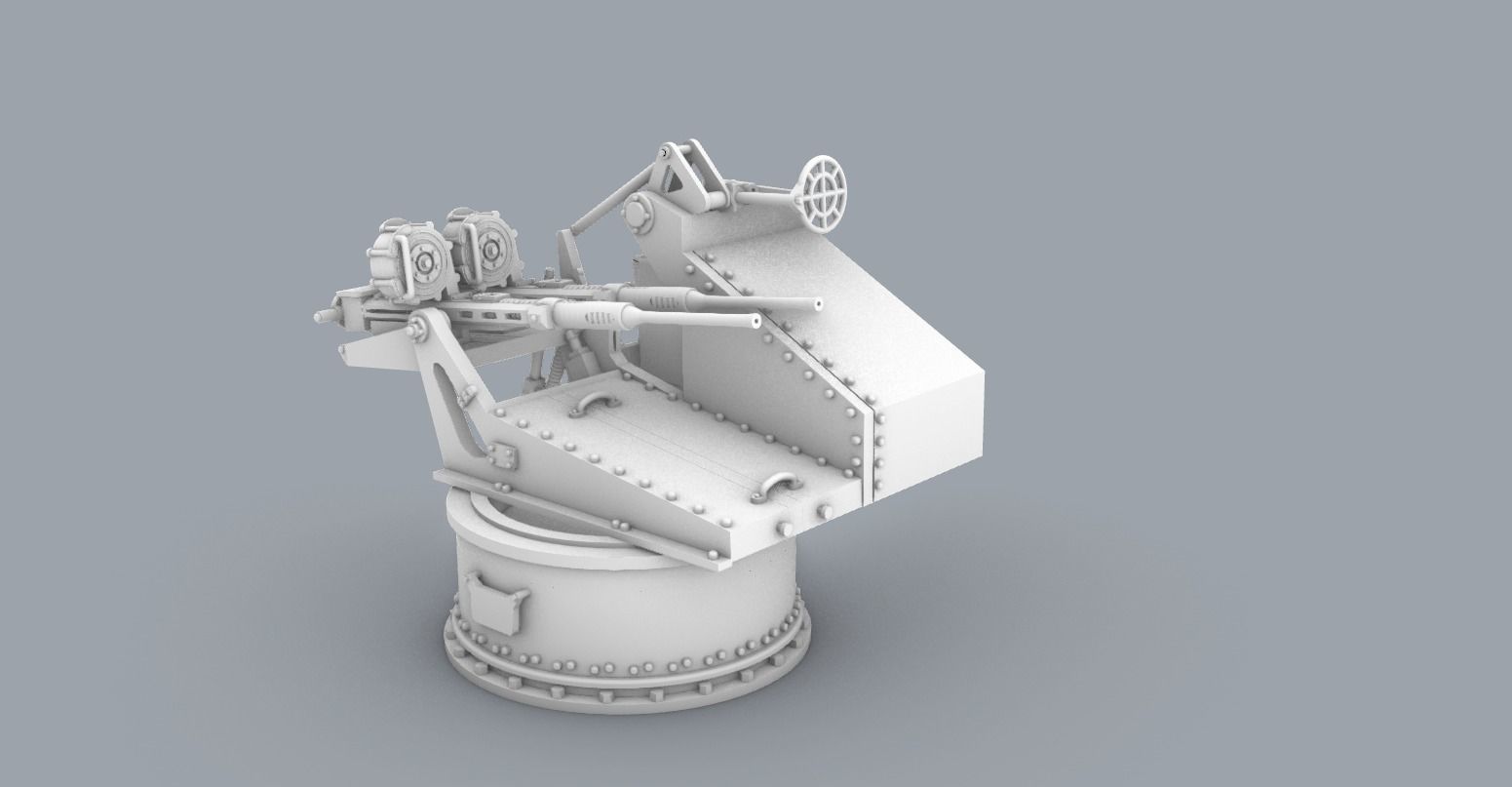 Historic Naval Weapons Set PM - 5 Weapon Models 3D print model_13