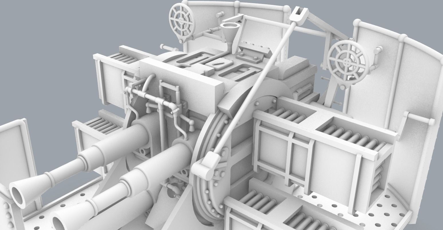 Historic Naval Weapons Set PM - 5 Weapon Models 3D print model_28