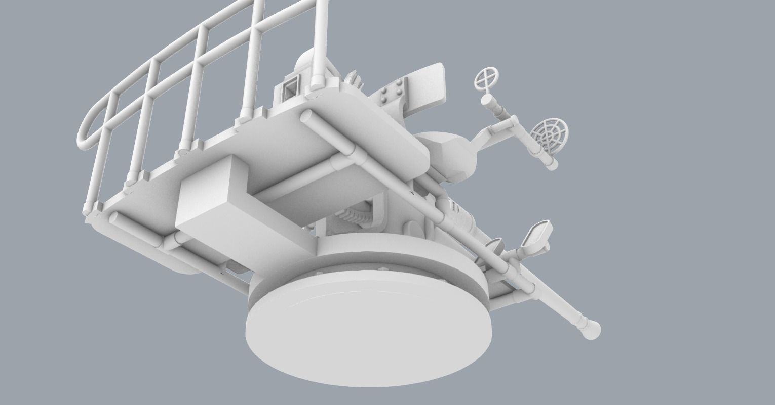 Historic Naval Weapons Set PM - 5 Weapon Models 3D print model_12