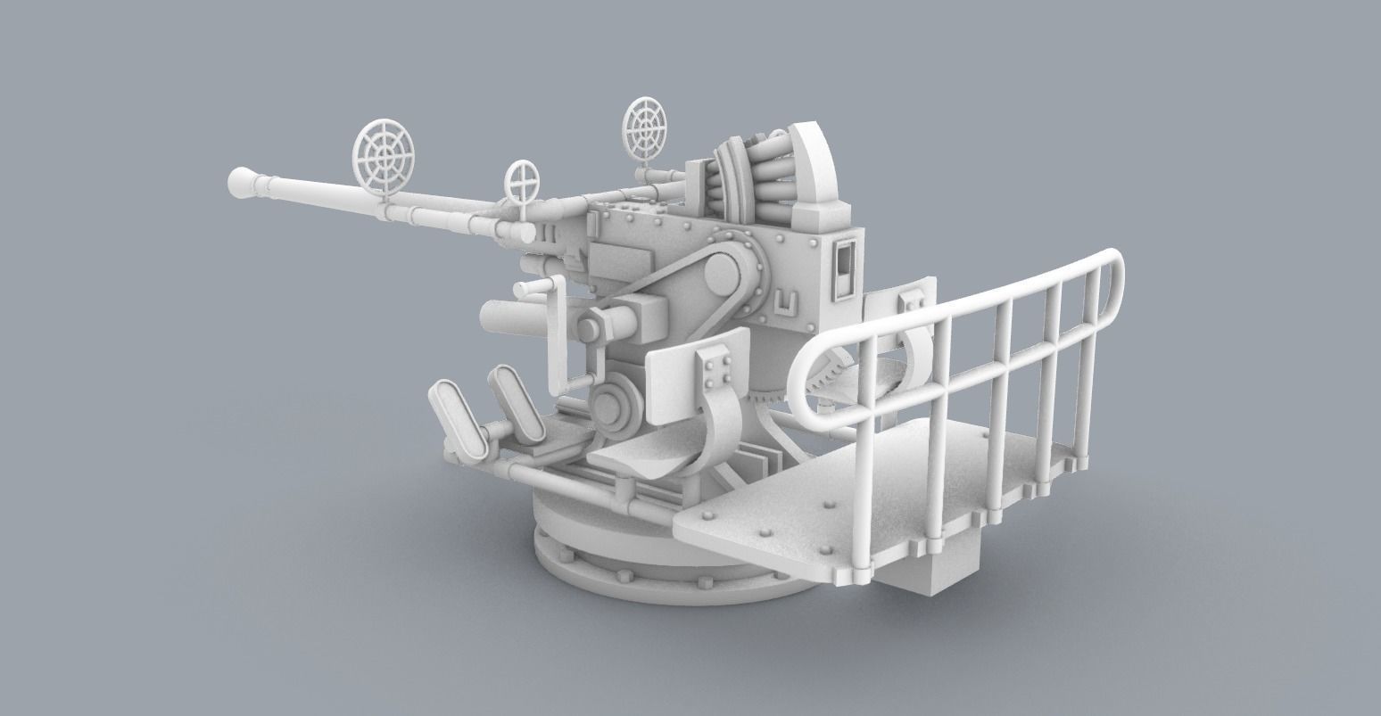 Historic Naval Weapons Set PM - 5 Weapon Models 3D print model_3
