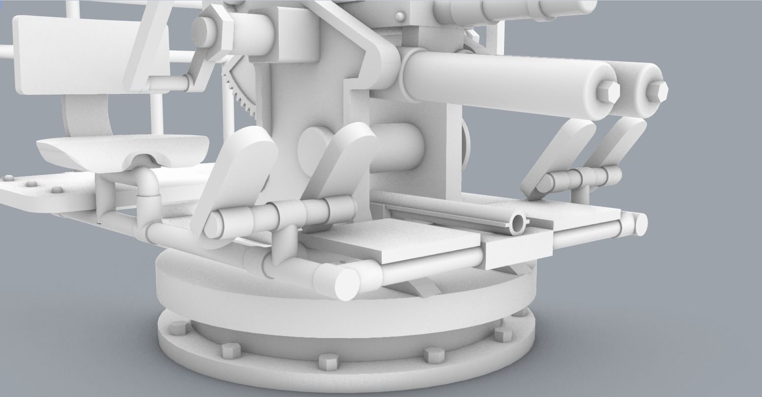 Historic Naval Weapons Set PM - 5 Weapon Models 3D print model_8