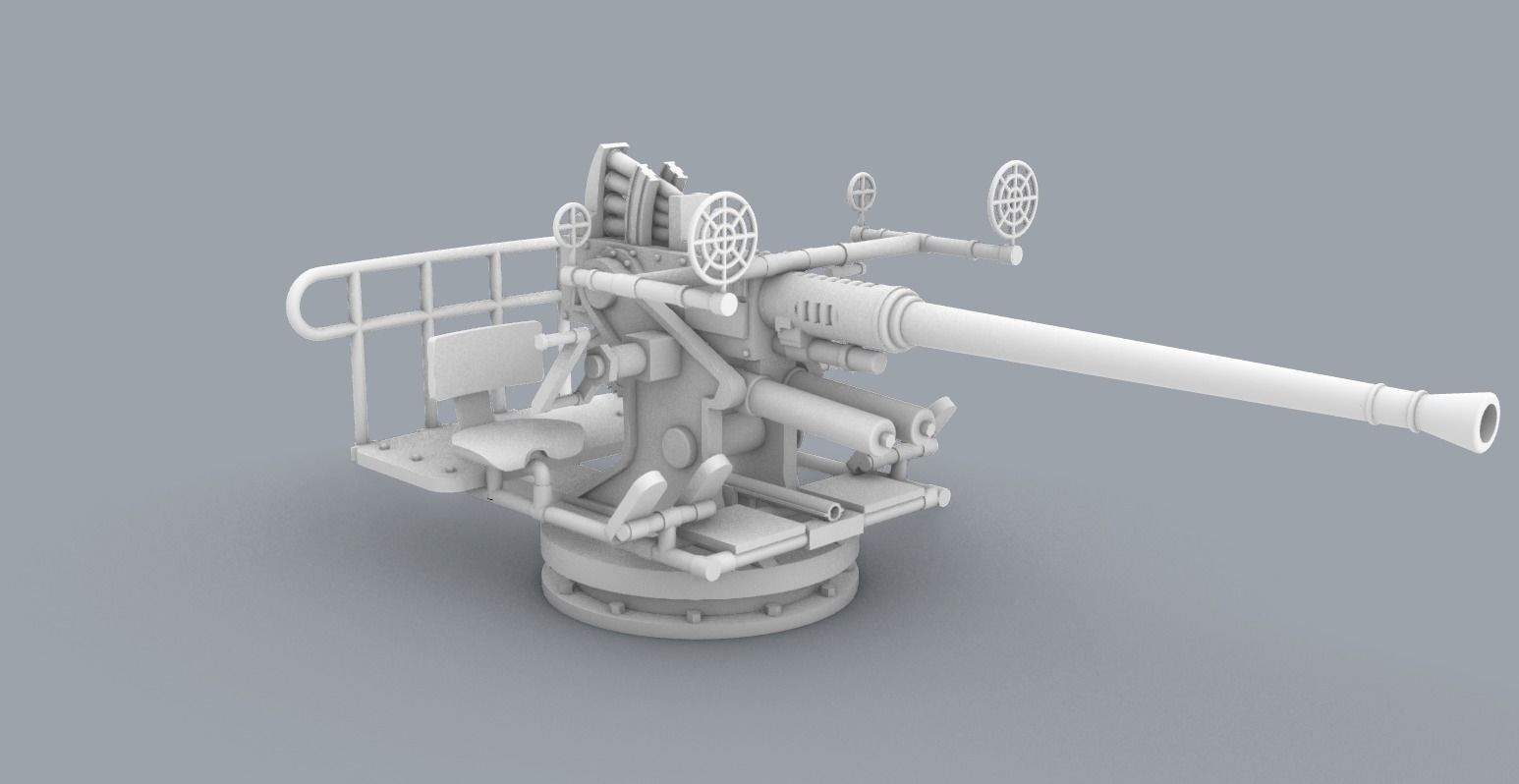 Historic Naval Weapons Set PM - 5 Weapon Models 3D print model_1