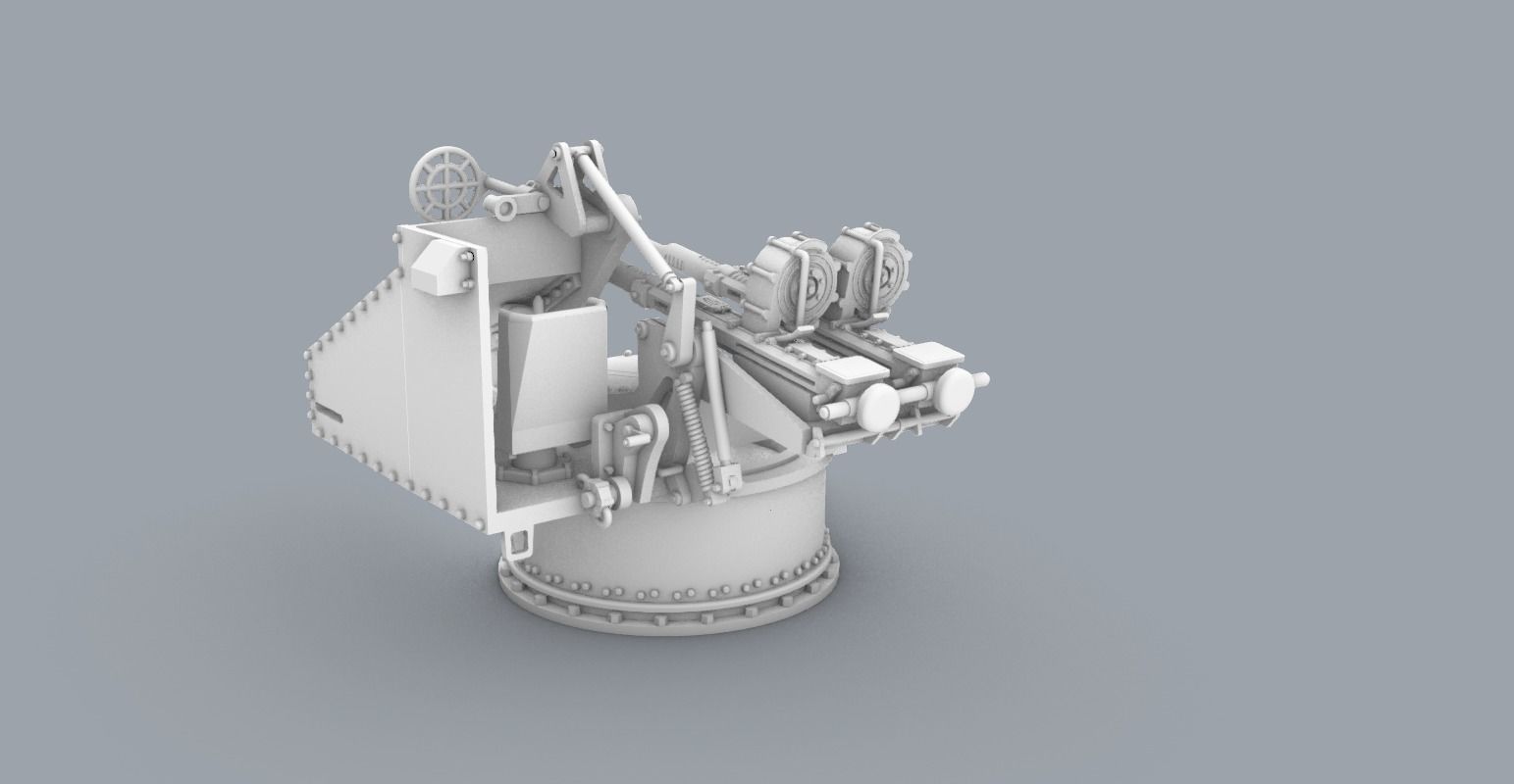 Historic Naval Weapons Set PM - 5 Weapon Models 3D print model_15