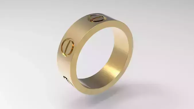 Love Screw Wedding Ring 16 9mm 3D print model
