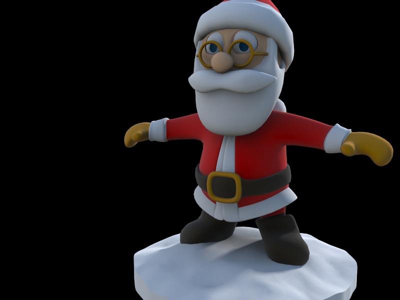 Pose 05 - T Santa 3D print model_1