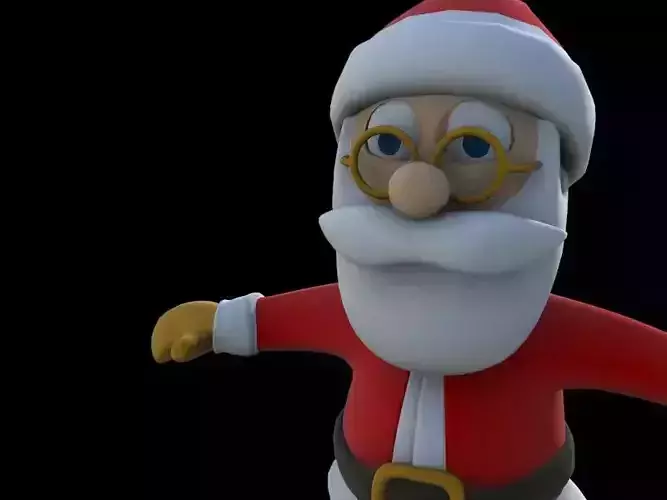 Pose 05 - T Santa 3D print model