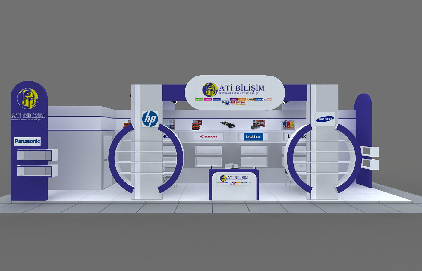 Exhibition Stand - ST001 3D model_1