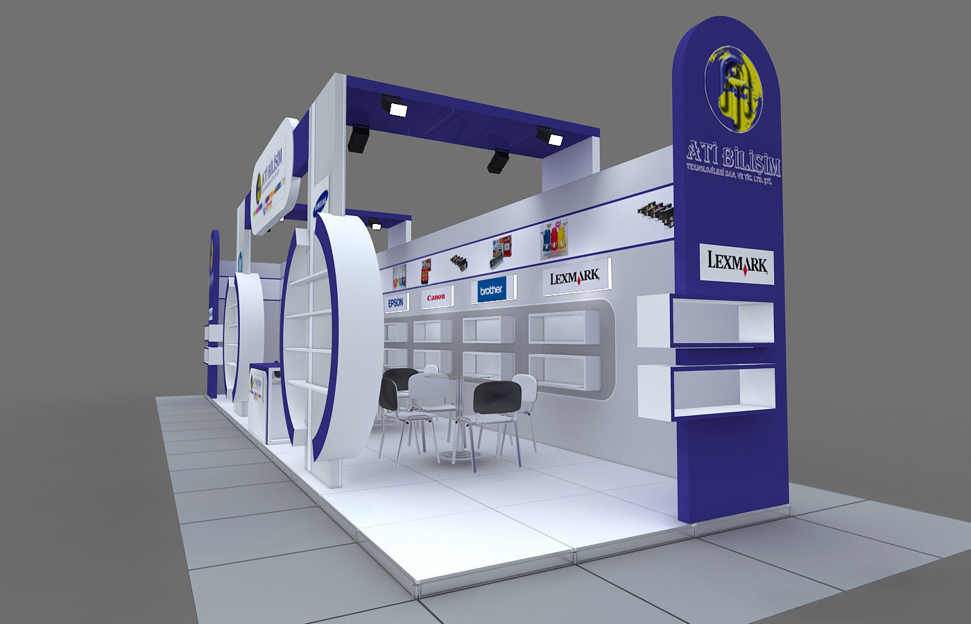 Exhibition Stand - ST001 3D model_2