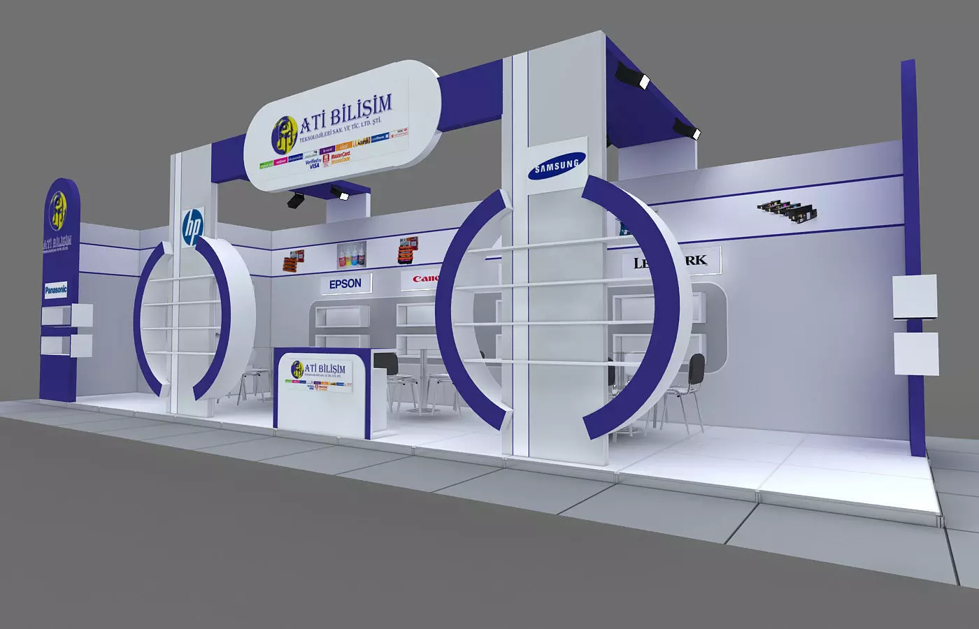 Exhibition Stand - ST001 3D model_0