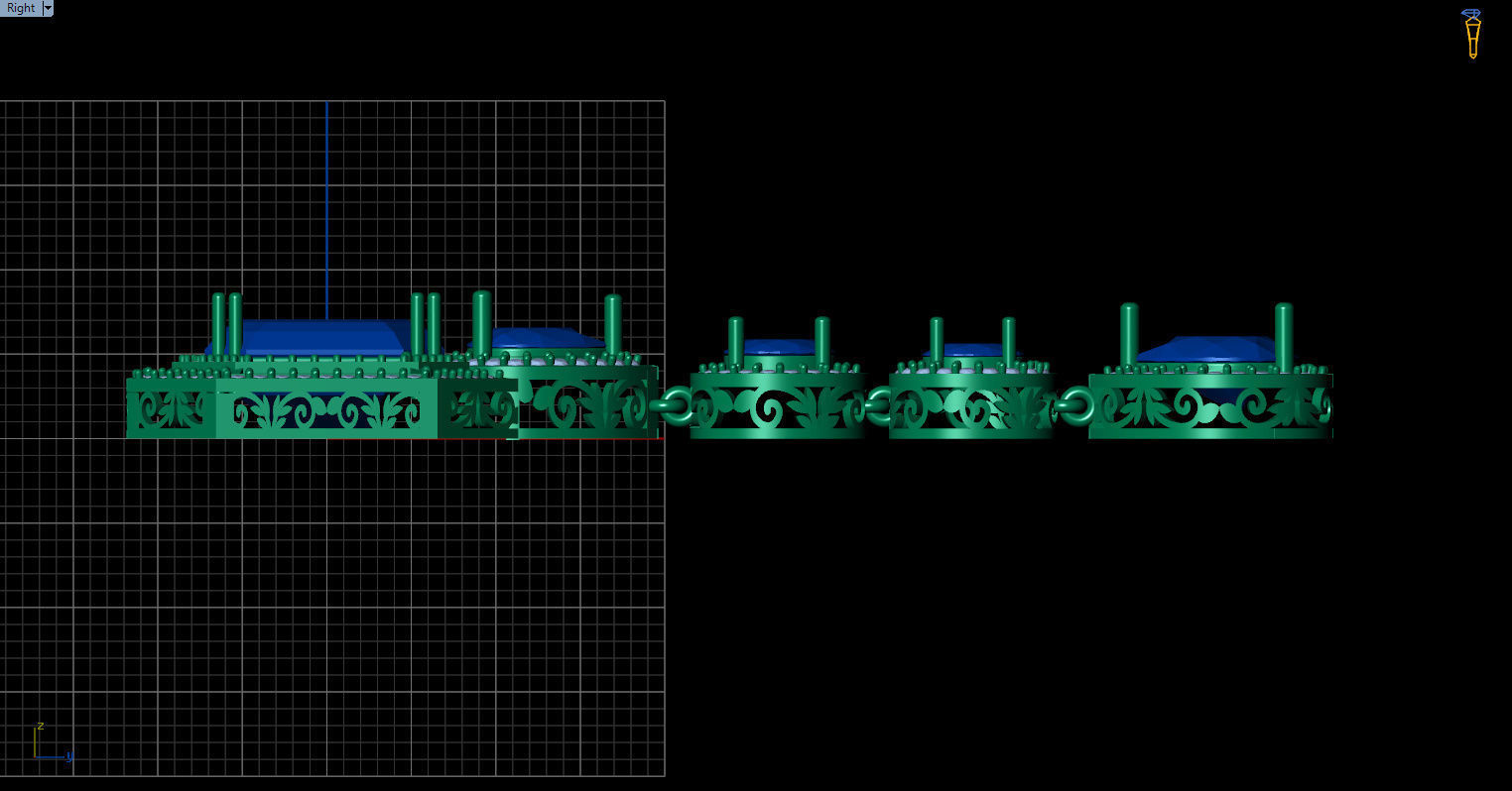 long dangle earrings  3D print model_42