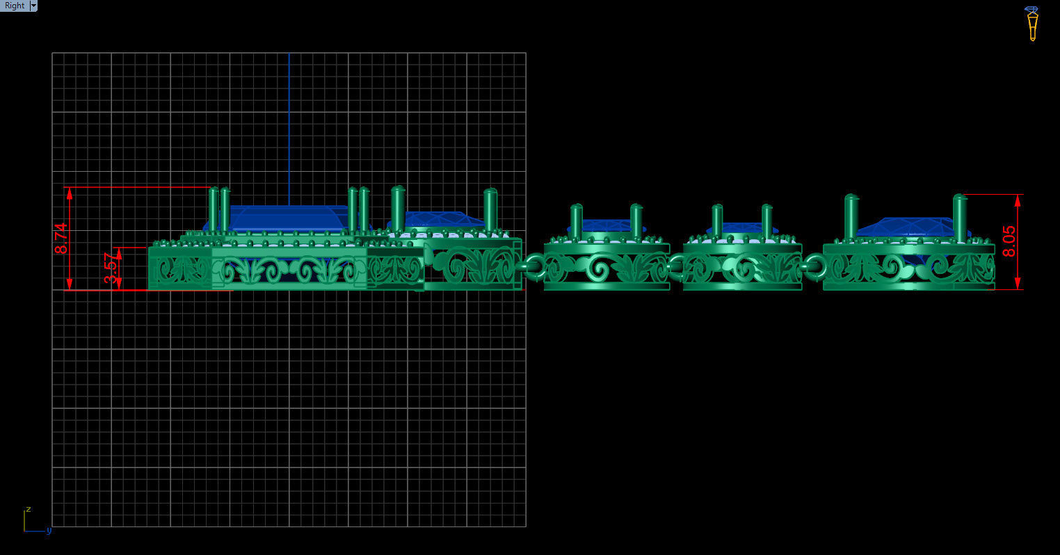 long dangle earrings  3D print model_32