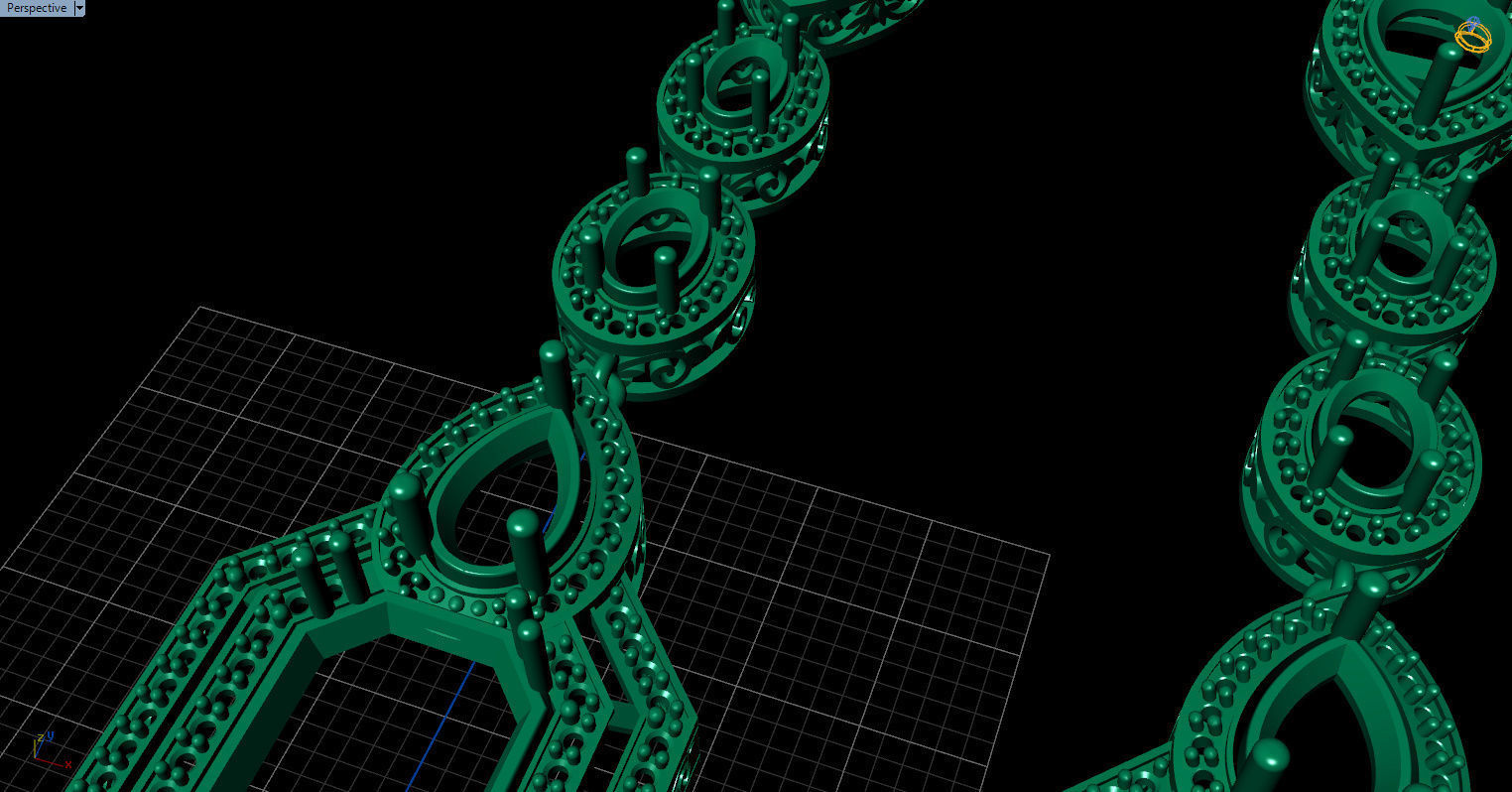 long dangle earrings  3D print model_35