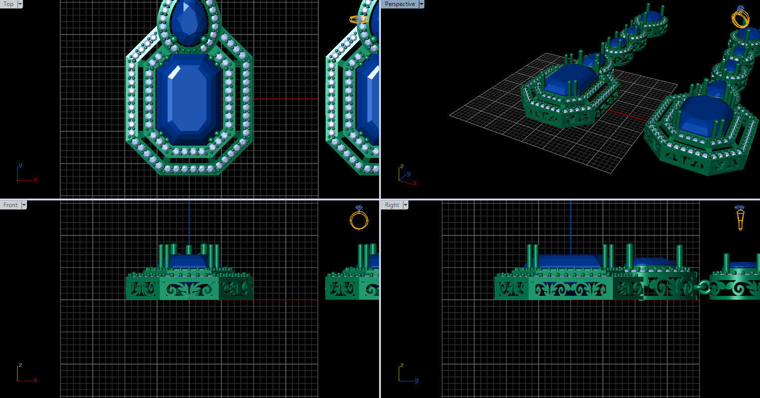 long dangle earrings  3D print model_27