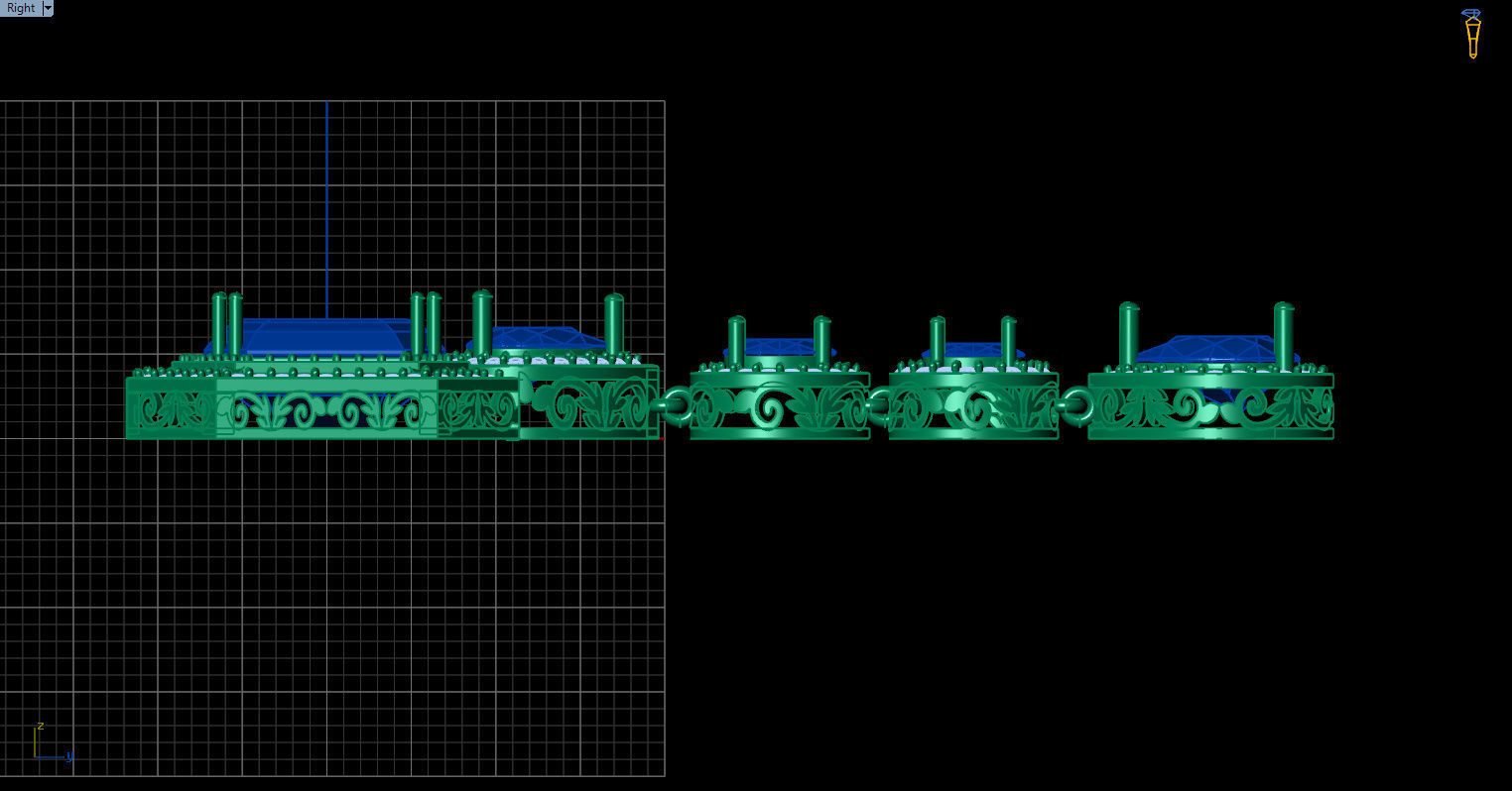 long dangle earrings  3D print model_41