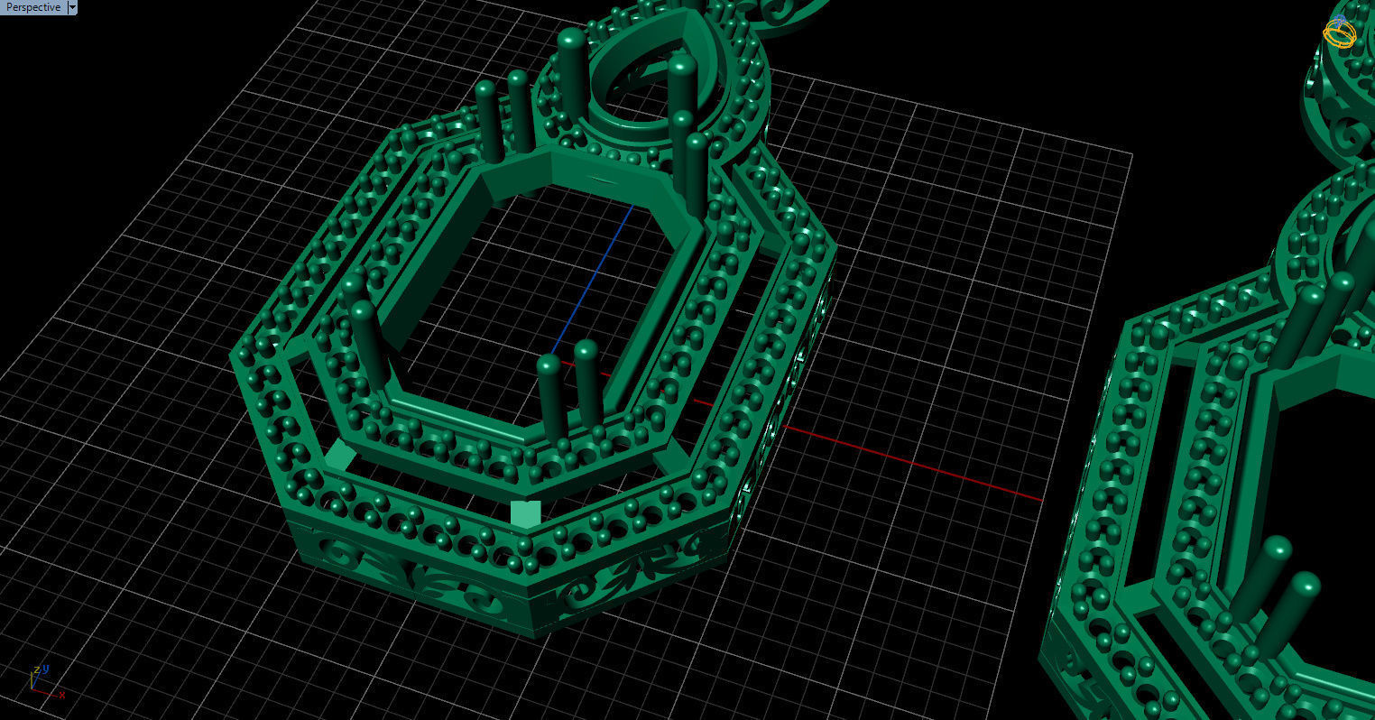 long dangle earrings  3D print model_33