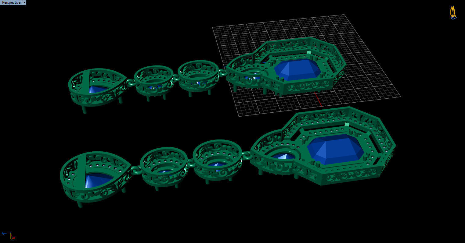 long dangle earrings  3D print model_26