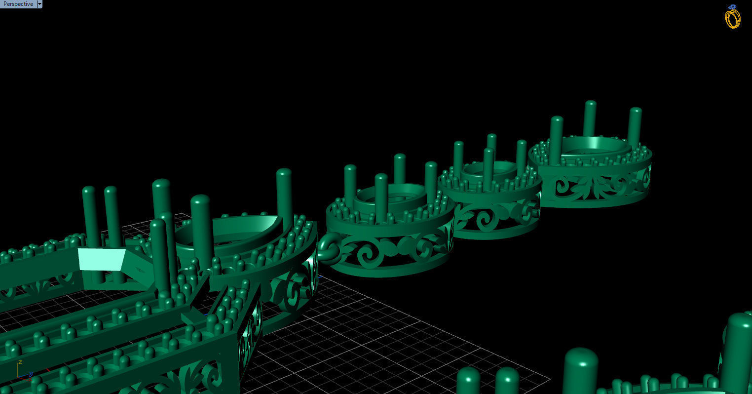 long dangle earrings  3D print model_37