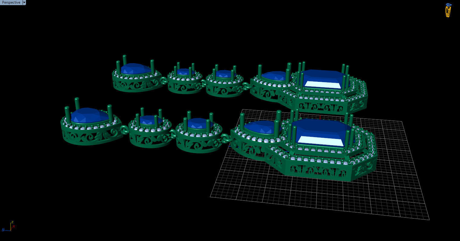 long dangle earrings  3D print model_13