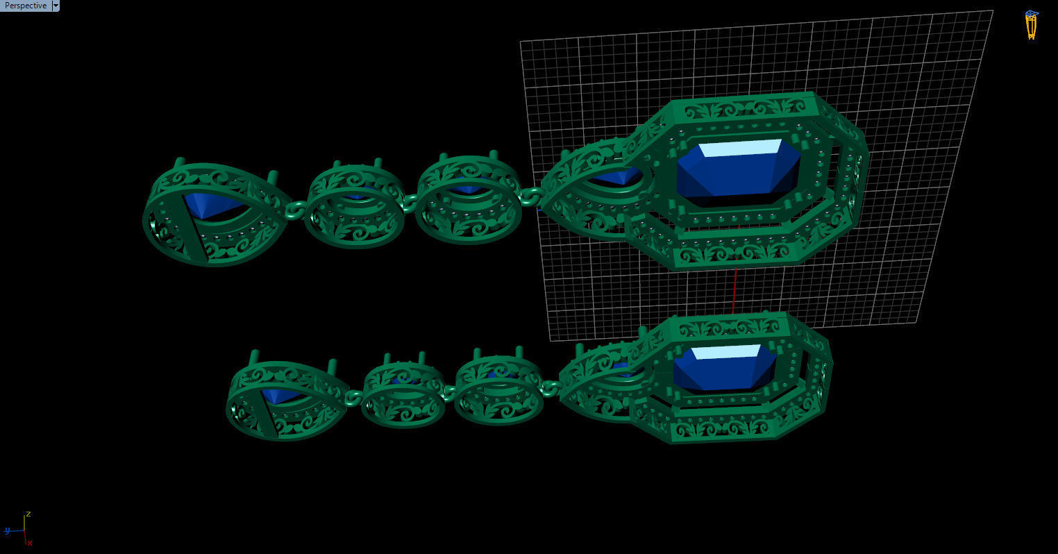 long dangle earrings  3D print model_15