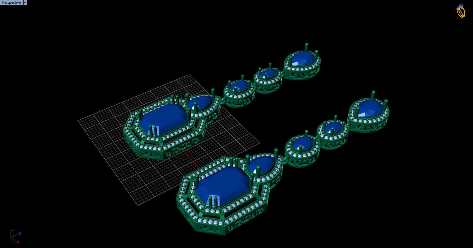 long dangle earrings  3D print model_11