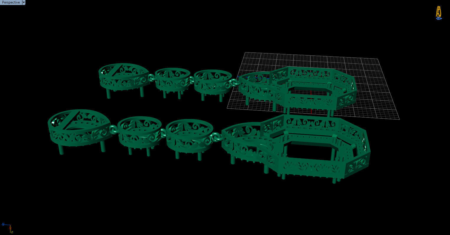 long dangle earrings  3D print model_21