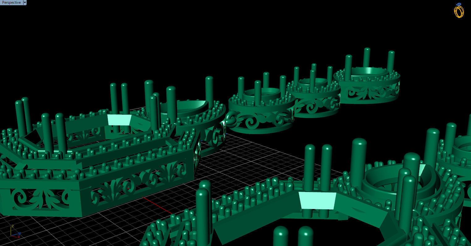 long dangle earrings  3D print model_38