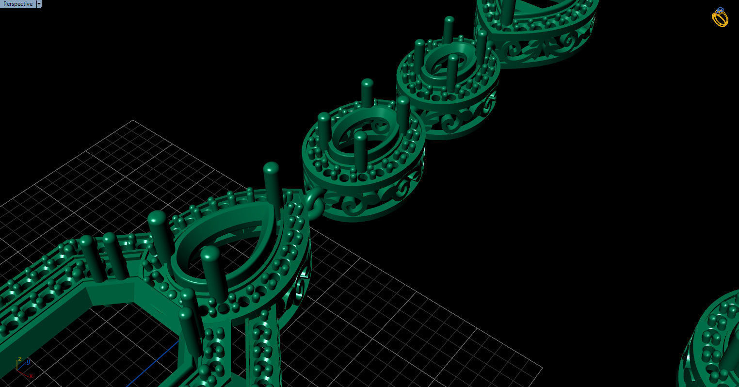 long dangle earrings  3D print model_36