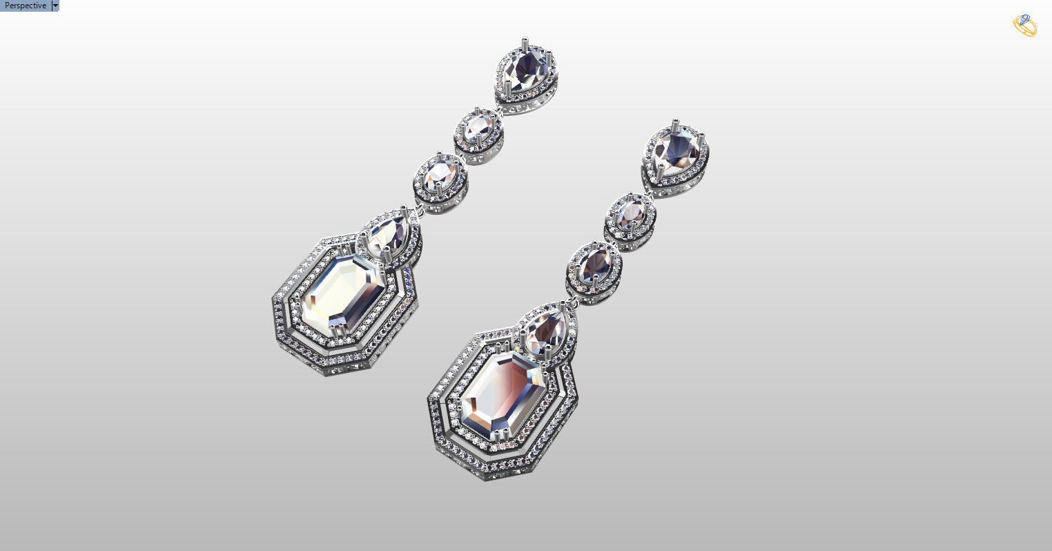 long dangle earrings  3D print model_44