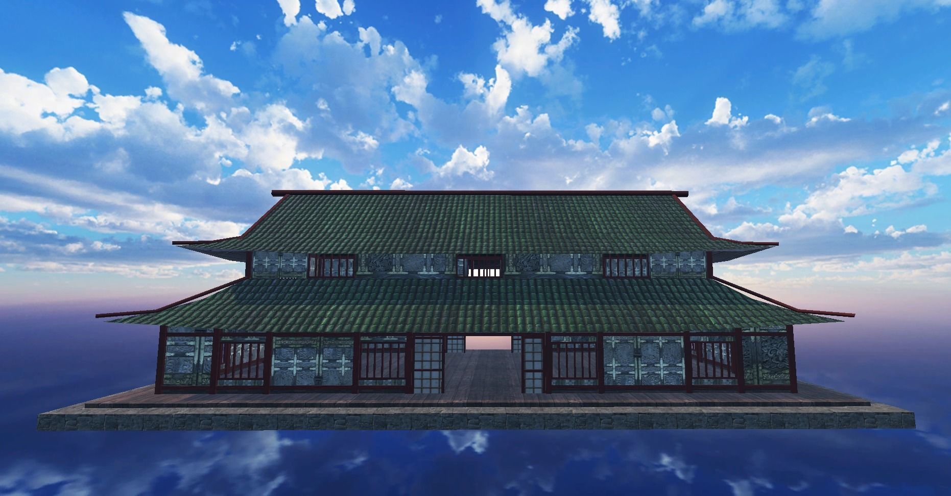 Ancient Japanese Building Style 13 Low-poly 3D model_3
