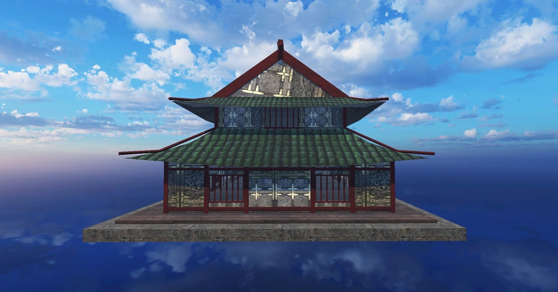 Ancient Japanese Building Style 13 Low-poly 3D model_2