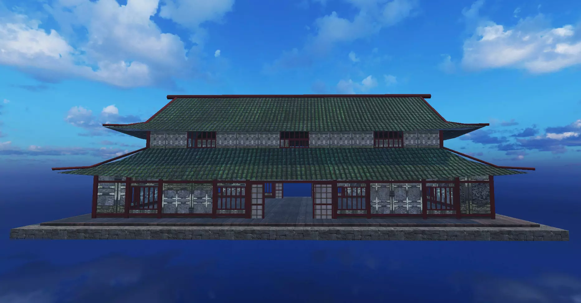 Ancient Japanese Building Style 13 Low-poly 3D model_0