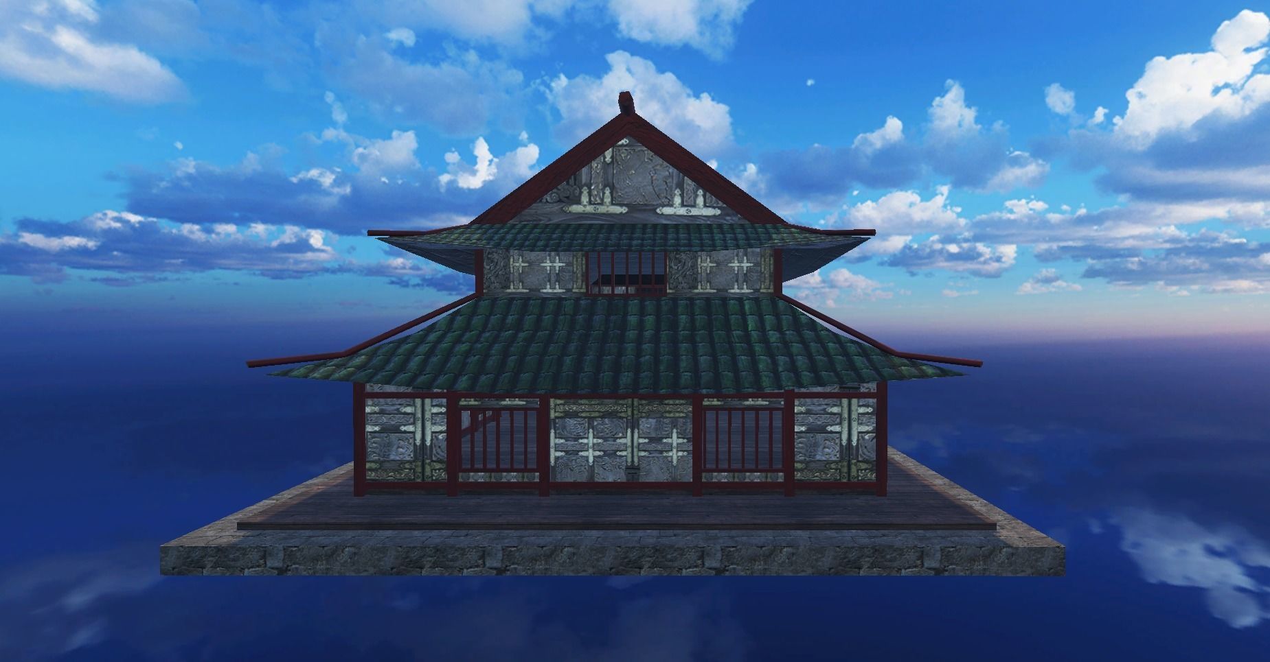 Ancient Japanese Building Style 13 Low-poly 3D model_4