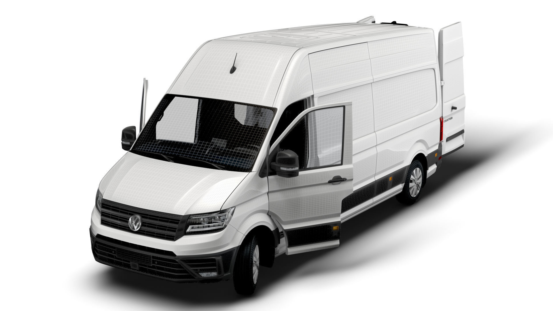 VW Crafter Panel Van L3H3 HQ Interior 2023 3D model_20
