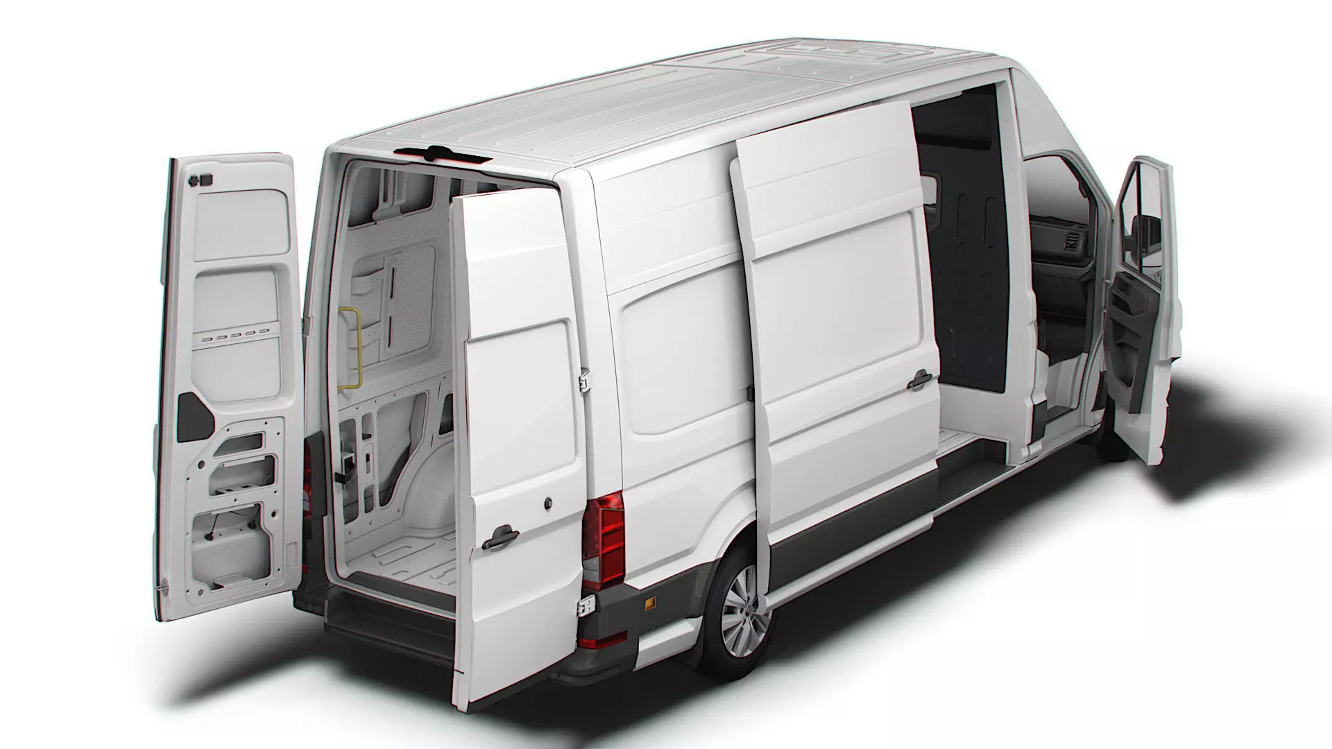 VW Crafter Panel Van L3H3 HQ Interior 2023 3D model_0