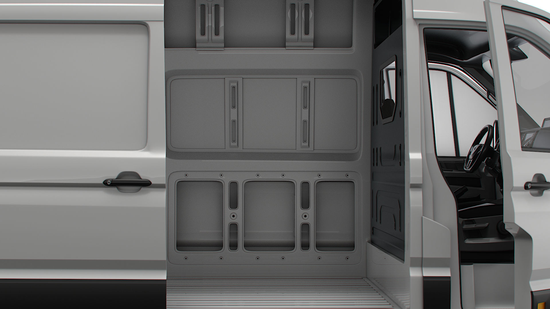 VW Crafter Panel Van L3H3 HQ Interior 2023 3D model_9