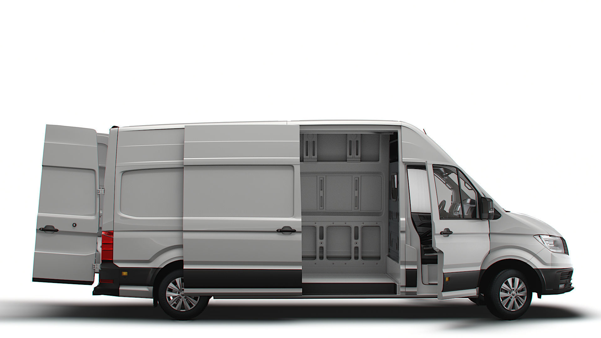 VW Crafter Panel Van L3H3 HQ Interior 2023 3D model_2
