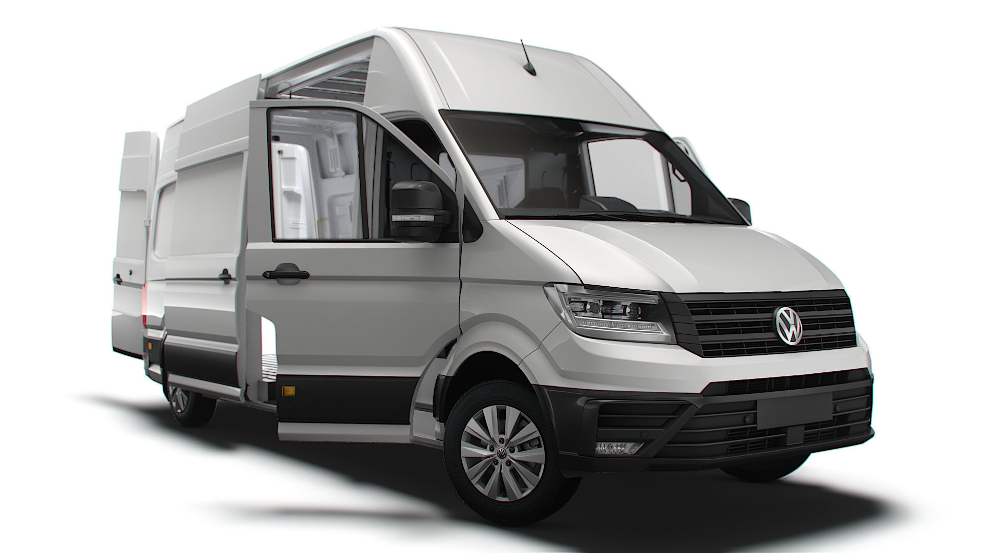 VW Crafter Panel Van L3H3 HQ Interior 2023 3D model_1