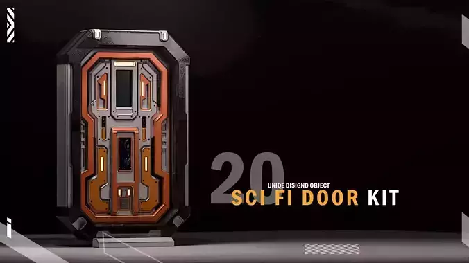 20 Futuristic SciFi Door kitbash vol4