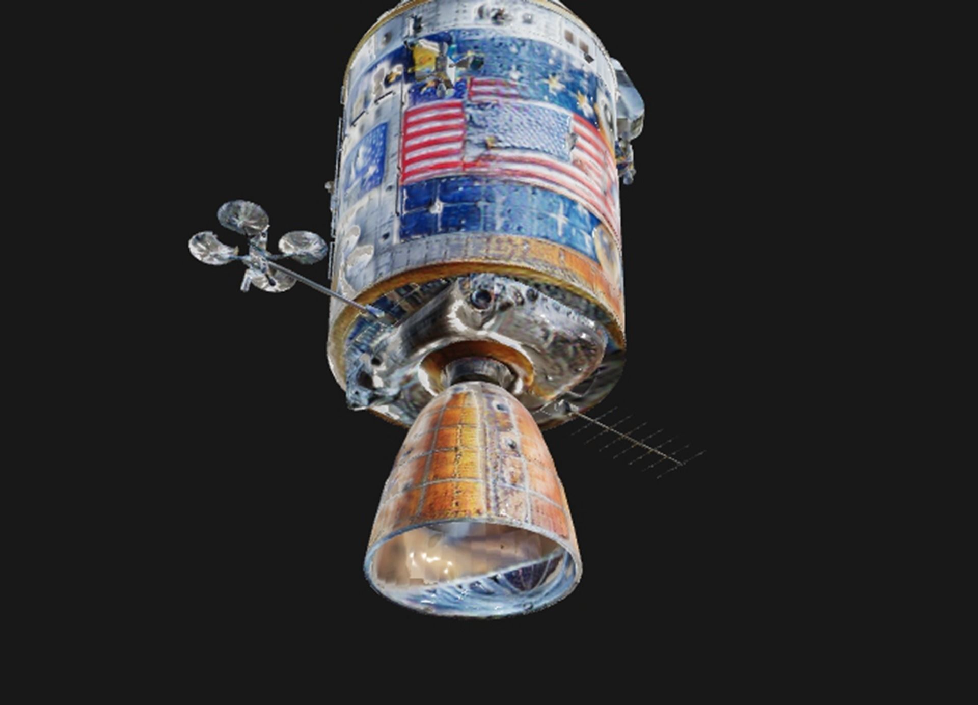 Apollo Space Capsule 3D model Low-poly 3D model_1