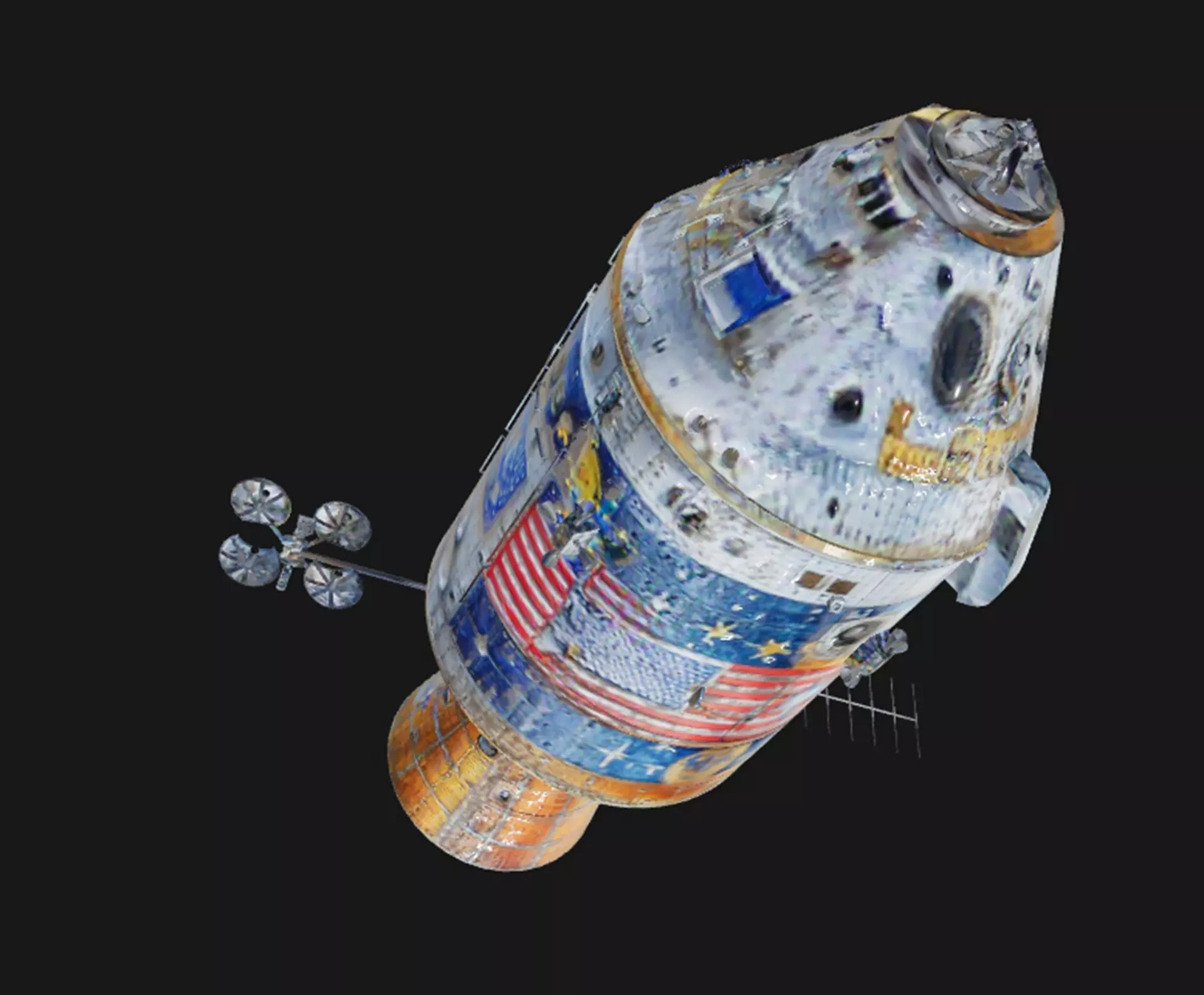 Apollo Space Capsule 3D model Low-poly 3D model_0