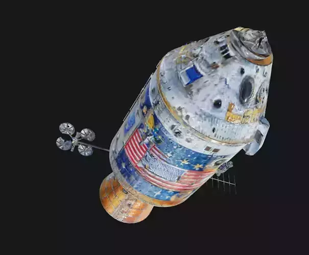 Apollo Space Capsule 3D model Low-poly 3D model