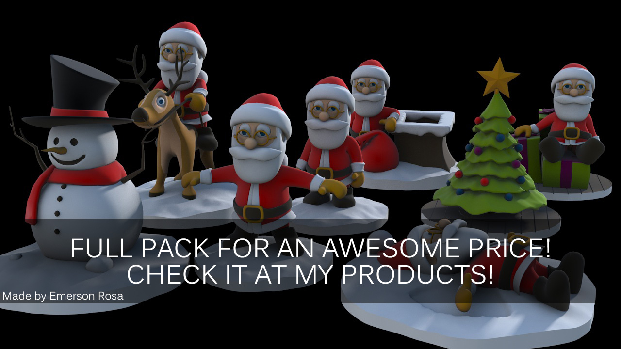 Pose 06 - Santa on the Gifts 3D print model_6