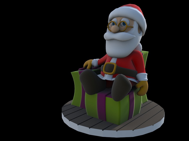 Pose 06 - Santa on the Gifts 3D print model_1